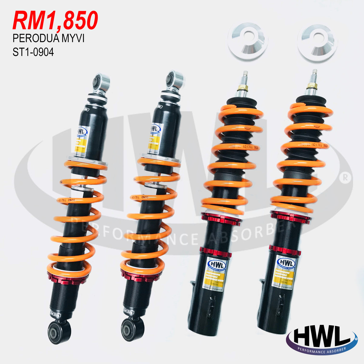 HWL PERFORMANCE SUSPENSION FOR PERODUA MYVI 0517 LIFE DRIVE CLUB