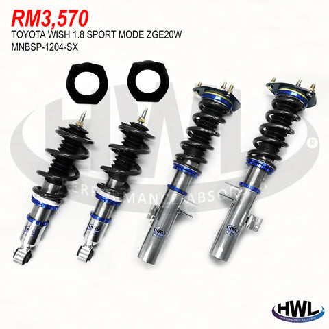 HWL PERFORMANCE SUSPENSION FOR TOYOTA WISH 1.8 SPORT MODE 09~ ZGE20W