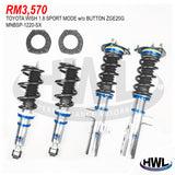 HWL PERFORMANCE SUSPENSION FOR  TOYOTA WISH 1.8 SPORT MODE w/o BUTTON 09~ ZGE20G