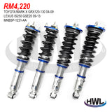 HWL PERFORMANCE SUSPENSION FOR TOYOTA MARK X / LEXUS IS250 04-09 / 09-13 GRX120-130 / GSE20