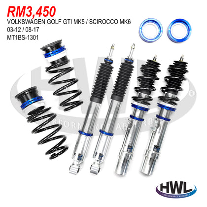 HWL PERFORMANCE SUSPENSION FOR  VOLKSWAGEN GOLF GTI / SCIROCCO 03-12 / 08-17 MK5 / MK6